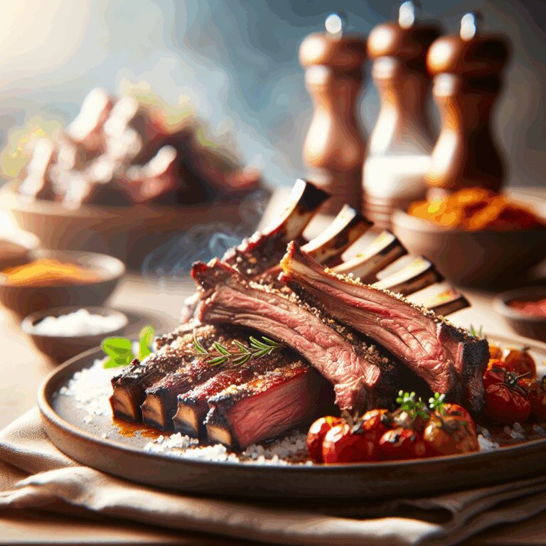 Costilla de Cordero al Sal Parrilla Uruguaio